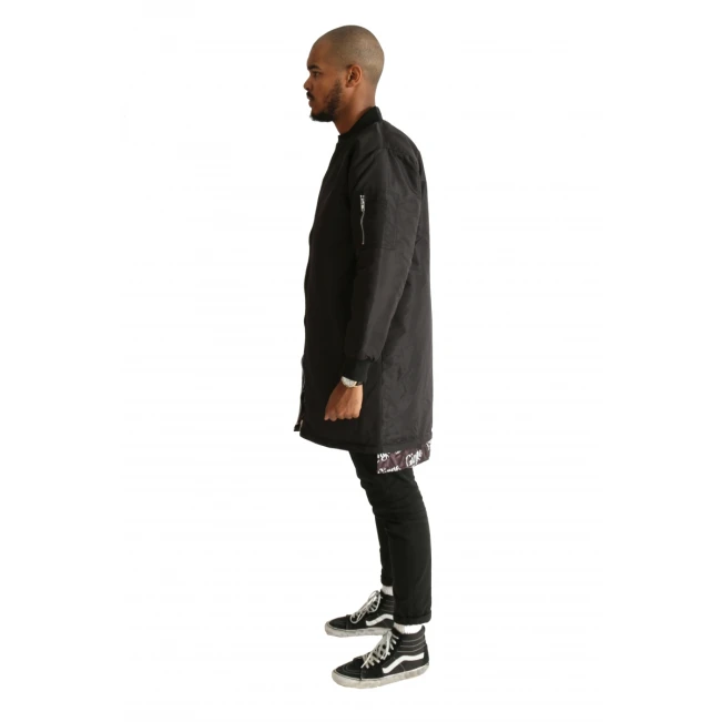 Ginge London Long Bomber Jacket, dlouha bomberka Ginge London Long Bomber Jacket, dlouha bomberka