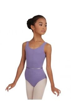Capezio dětský baletní dres s opaskem na široká ramínka