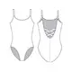 Capezio BD101, baletní dres W/X cross straps