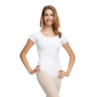 Capezio TC0054W, dres s krátkým rukávem a  opaskem 
