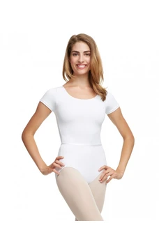 Capezio TC0054W, dres s krátkým rukávem a  opaskem 