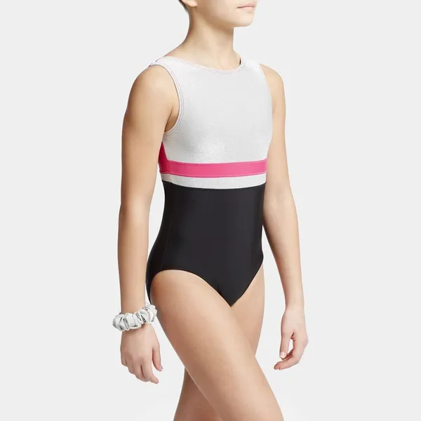 Capezio Stick the Landing Boat neck, dětský gymnastický dres bez rukávů