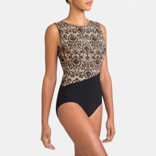 Capezio Rococo Riche Boatneck Tank Leotard, baletní dres Capezio Rococo Riche Boatneck Tank Leotard, baletní dres