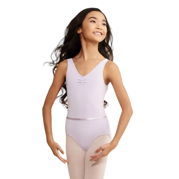 Capezio Tactel V Neck Leotard, dětský dres na hrubá ramínka