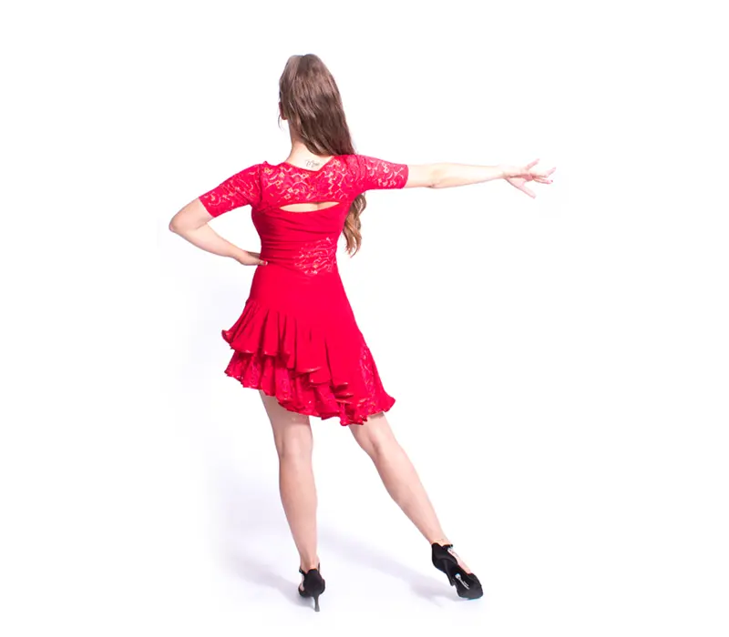 Dámské šaty na latino 216 - Červená - red