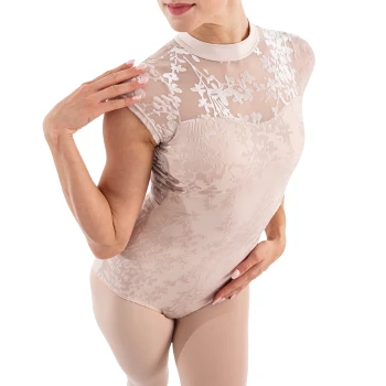 Capezio Rudi, dámský dres ke krku - Křišťálově šedá Capezio