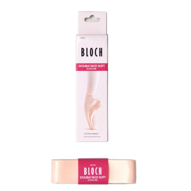 Bloch Double Face Soft Elastorib, saténové stužky se všitou gumičkou Bloch Double Face Soft Elastorib, saténové stužky se všitou gumičkou