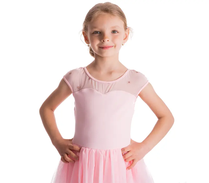 Bloch Dutchess, dětský dres s tutu sukýnkou - Růžová candy