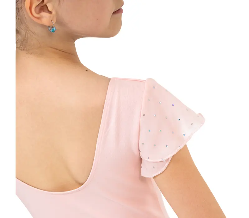 Bloch Scarlett, dívčí dres s krátkým rukávem - Růžová světlá Bloch