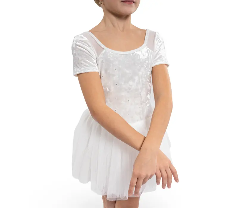 Bloch Delilah, dres pro dívky s tutu sukýnkou - Bílá