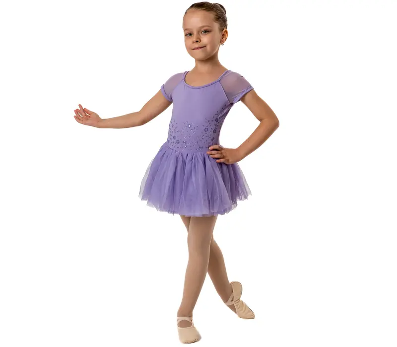 Bloch Dora, dětský dres s tutu sukýnkou - Šerřík