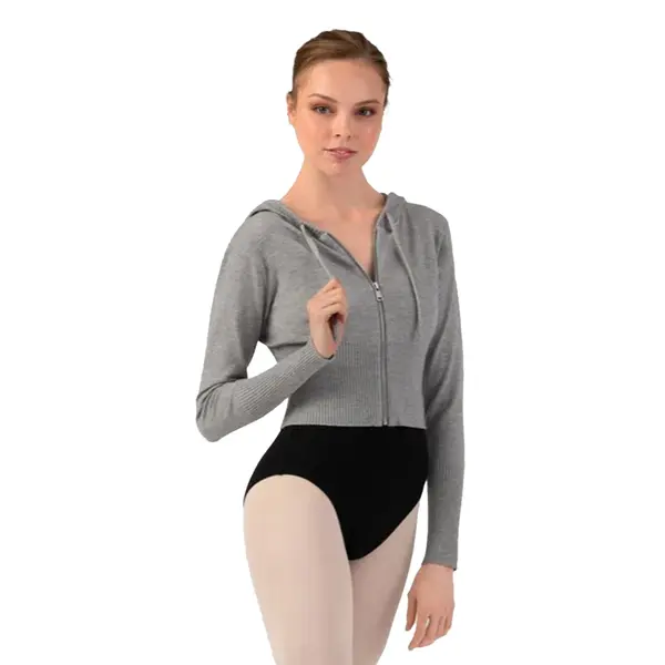 Bloch Cropped Knit Full Zip Hoodie, dámská mikina s kapucí Bloch Cropped Knit Full Zip Hoodie, dámská mikina s kapucí