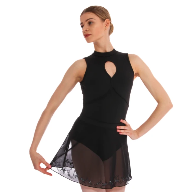 Bloch Hana Floral mesh skirt, dámská sukně s elastickým pasem Bloch Hana Floral mesh skirt, dámská sukně s elastickým pasem
