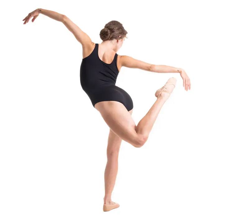 Bloch Ballerina, bavlněný dres na hrubá ramínka - Černá