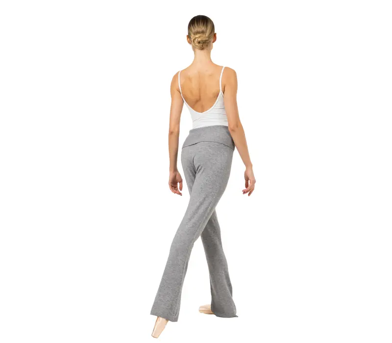 Bloch Flare Pant Rollover, dámské úpletové kalhoty - Sivá Bloch