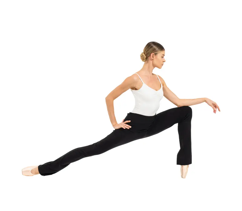 Bloch Flare Pant Rollover, dámské úpletové kalhoty - Černá