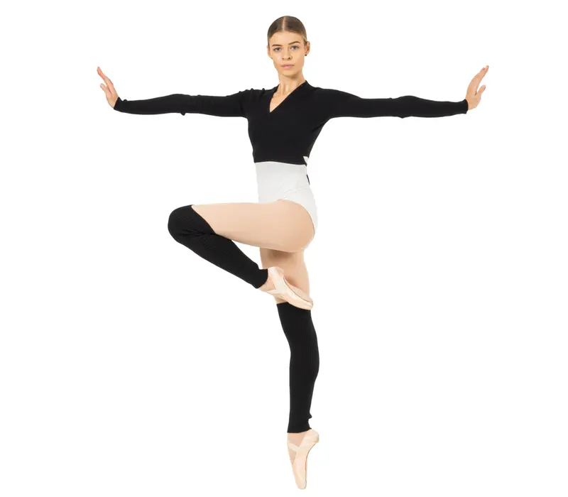 Bloch Rib legwarmer, pletené taneční stulpny - Černá