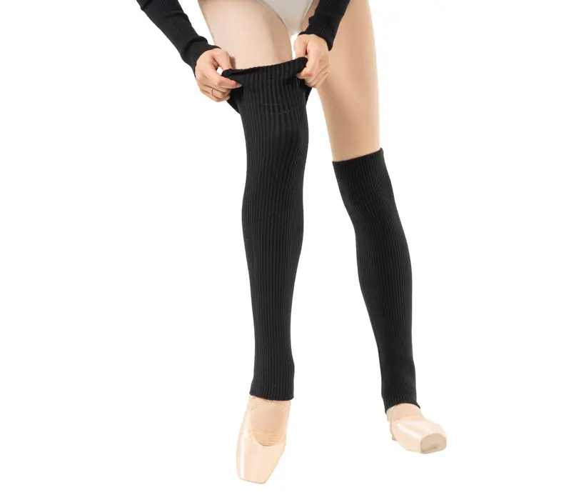 Bloch Rib legwarmer, pletené taneční stulpny - Černá