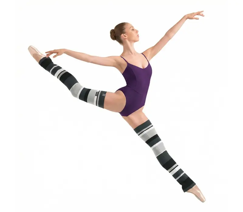 Bloch Striped Leg Warmers, pruhované návleky přes kolena - Černá
