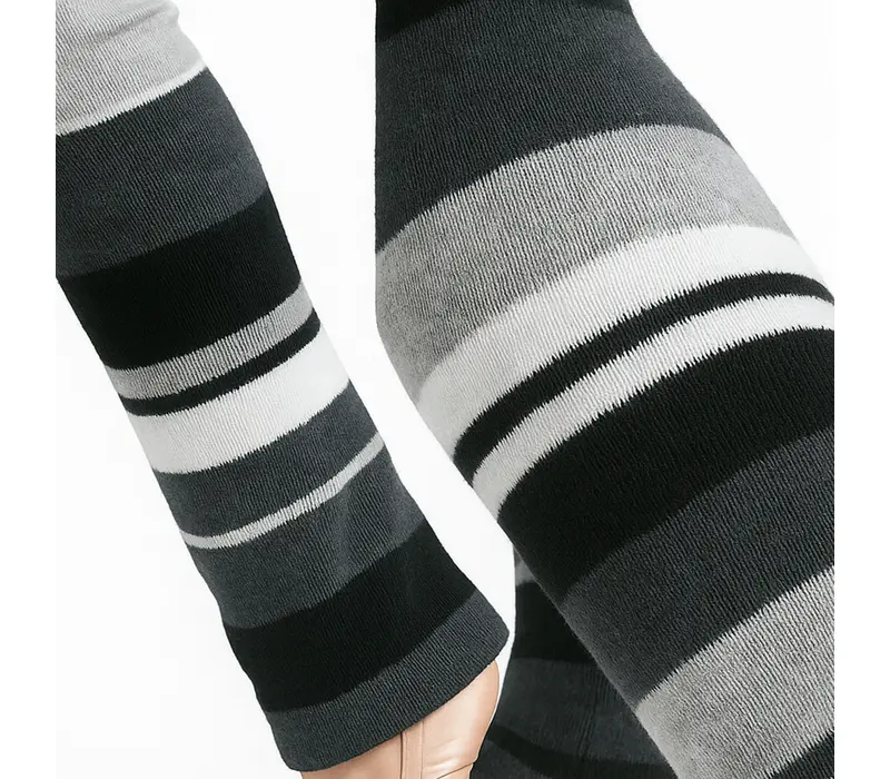 Bloch Striped Leg Warmers, pruhované návleky přes kolena - Černá