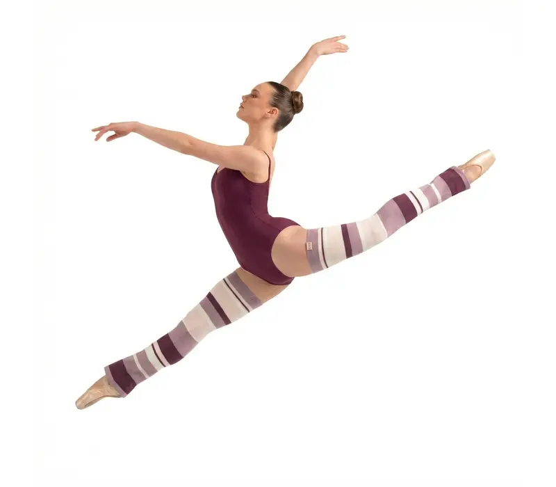 Bloch Striped Leg Warmers, pruhované návleky přes kolena - Růžová - Deep pink Bloch