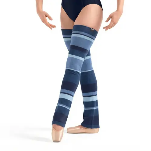 Bloch W11007 Striped Leg Warmers, pruhované návleky přes kolena pro dospělé
