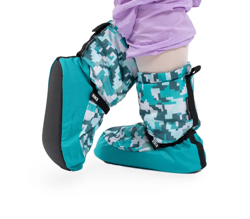 Bloch crazy printed booties, obuv na zahřátí - Pixel print Bloch
