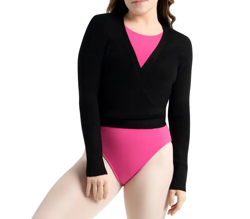 Capezio Knit Wrap Sweater, dámský svetr - Černá