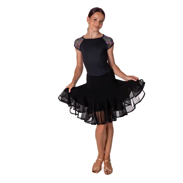 Capezio Mystical raglan ballroom, dívčí dres s krátkým rukávem