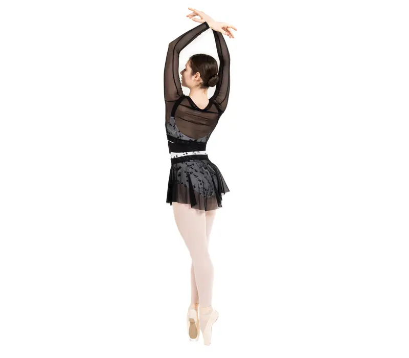 Capezio C'est La Vie Joyeux mesh cover up, dámský top - Černá