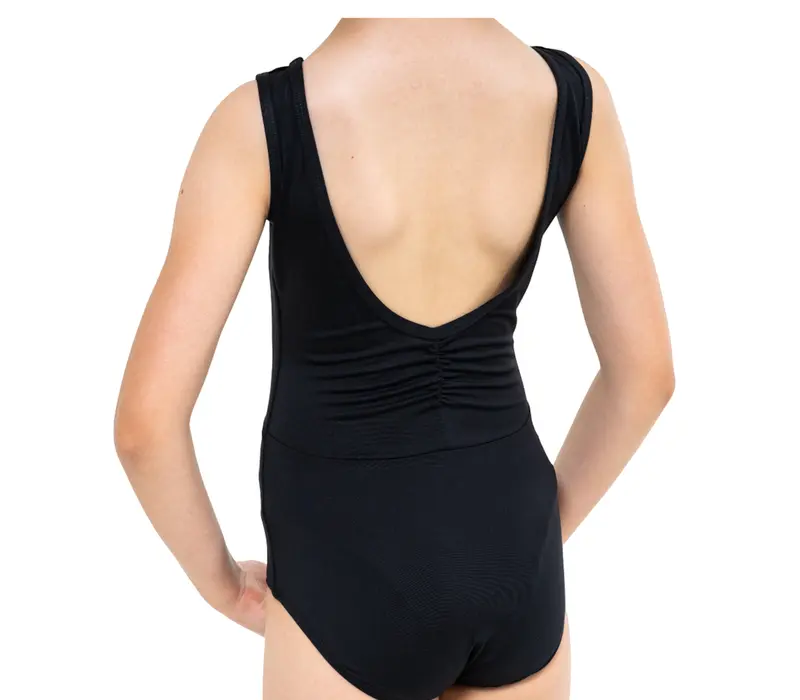 Capezio Eloise leotard, dívčí dres na široká ramínka - Černá
