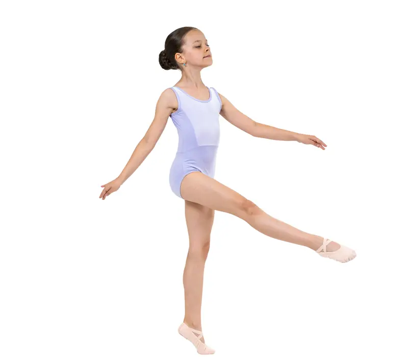 Capezio Eloise leotard, dívčí dres na široká ramínka - Fialová - lavender