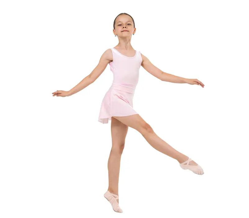 Capezio Eloise leotard, dívčí dres na široká ramínka - Růžová Capezio