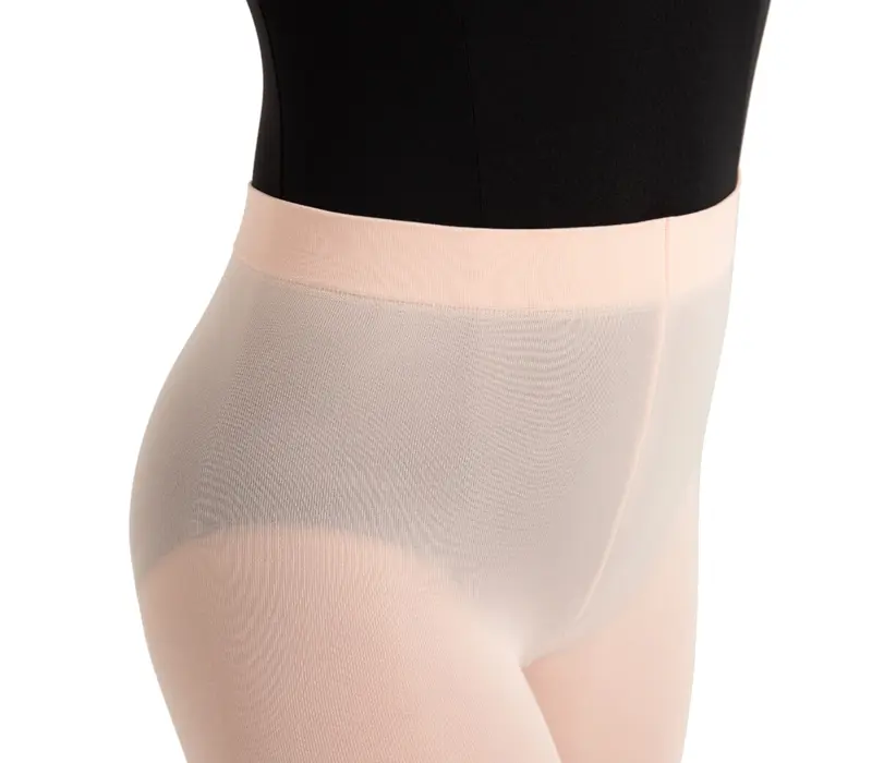 Capezio ultra soft Footed Tight, dívčí punčocháče s celým chodidlem - Růžová balet Capezio