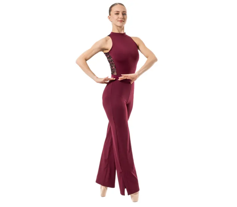 Capezio Beguile Pant, dámské kalhoty - Vínová Windsor Wine Capezio