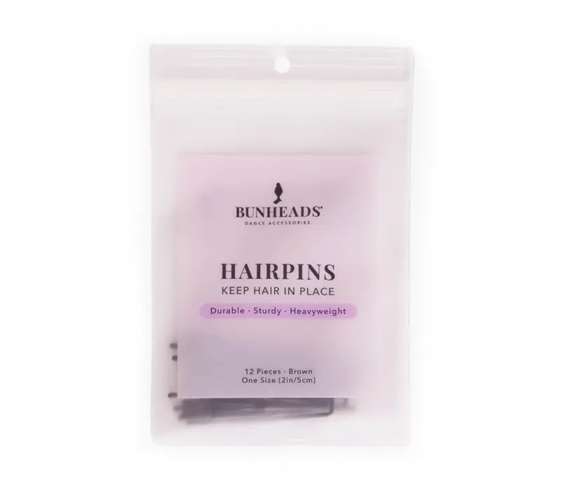 Bunheads, vlásenky o délce 5 cm - Hnědá