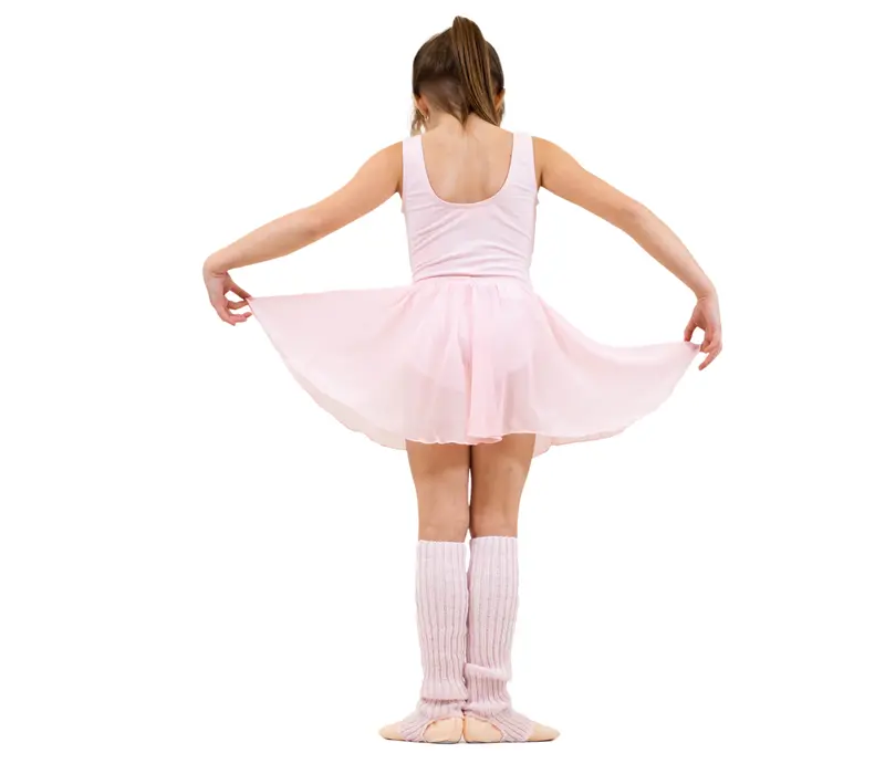 Capezio dětský baletní dres s opaskem na široká ramínka - Růžová - light pink