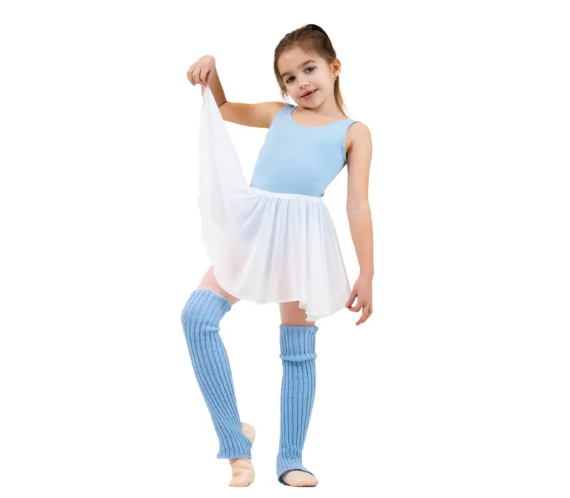 Capezio dětský baletní dres s opaskem na široká ramínka - Modrá světle Capezio