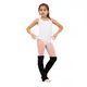Capezio dětský baletní dres s opaskem na široká ramínka - Bílá