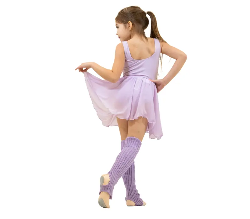 Capezio dětský baletní dres s opaskem na široká ramínka - Fialová - lavender