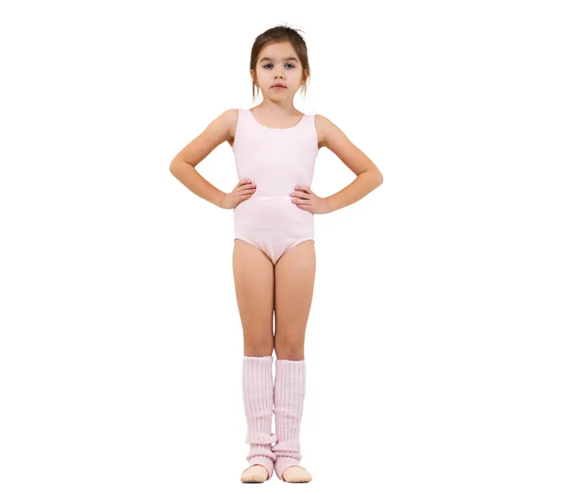 Capezio dětský baletní dres s opaskem na široká ramínka - Růžová - light pink