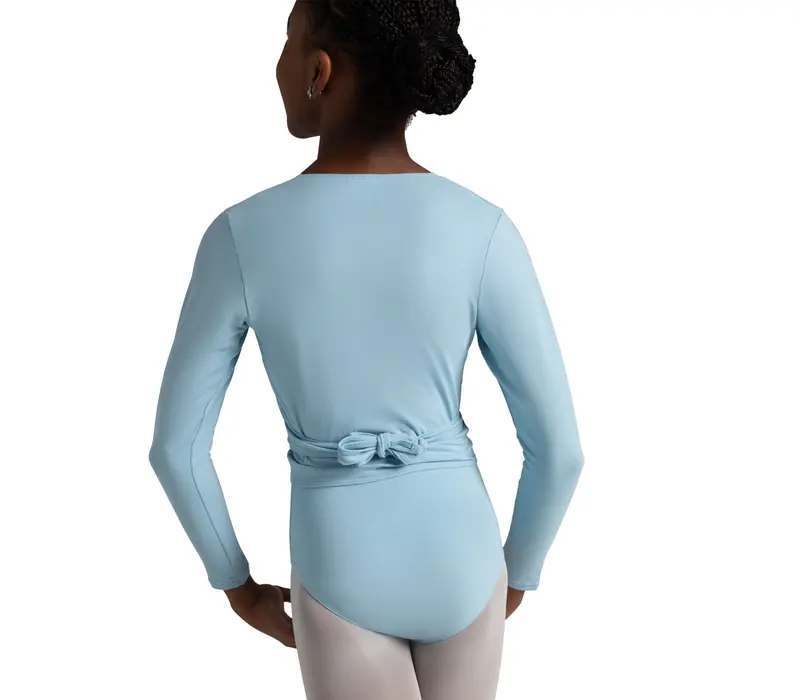 Capezio cross over top, dziecienci  na rozgrzewkę - Modrá světle Capezio