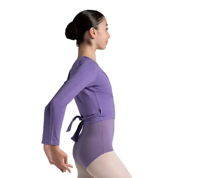Capezio cross over top, dziecienci  na rozgrzewkę - Fialová dark lavender Capezio