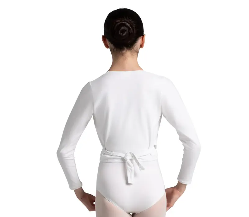 Capezio cross over top, dziecienci  na rozgrzewkę - Bílá