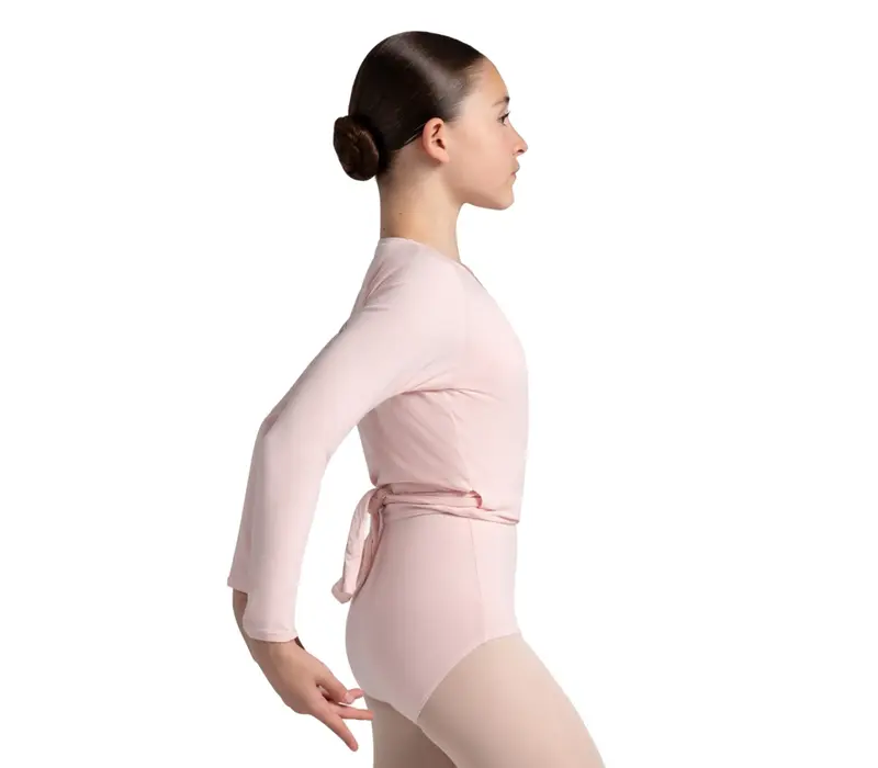 Capezio cross over top, dziecienci  na rozgrzewkę - Růžová Capezio