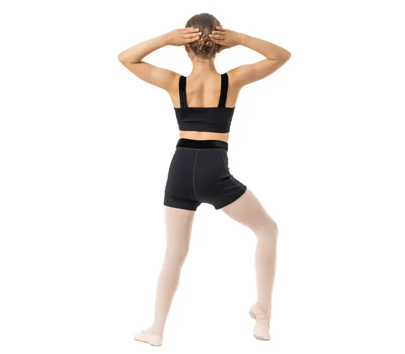 Capezio Catherine Top, crop top pro dívky - Černá