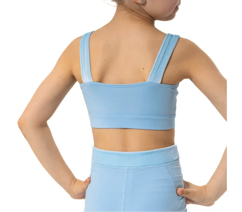 Capezio Catherine Top, crop top pro dívky - Modrá světle Capezio
