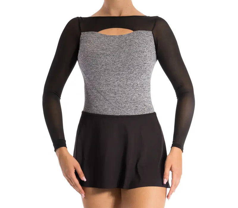 Capezio Activ, dres s dlouhým rukávem - Šedivá - grey