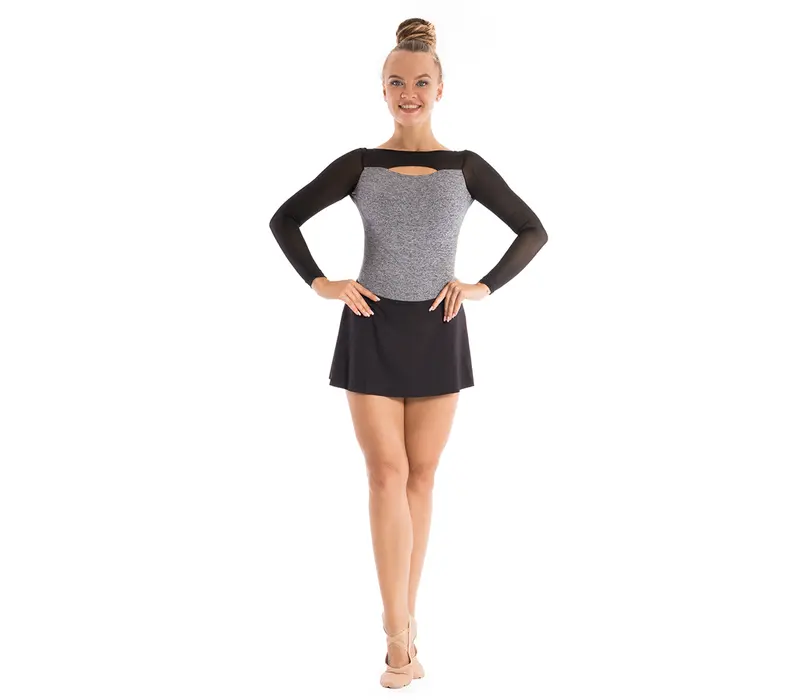 Capezio Activ, dres s dlouhým rukávem - Šedivá - grey