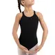 Capezio Double strap Camisole Leotard, dětský baletní dres - Černá